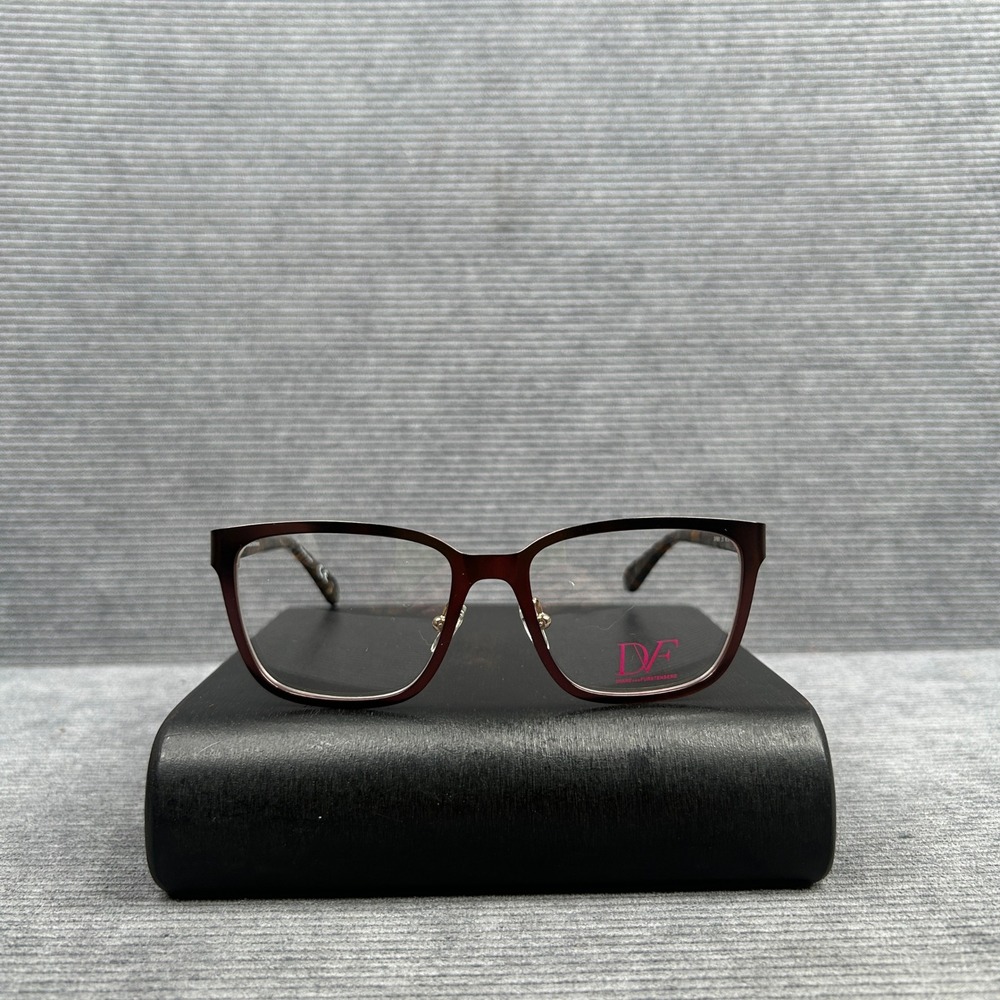Diane von Furstenberg DVF8051 210 Burgundy Tortoise Y2k Eyeglasses 49-16-135